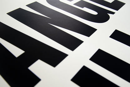 SATOSHI NAKAMOTO (BLACK), SIEBDRUCK, HANDMADE