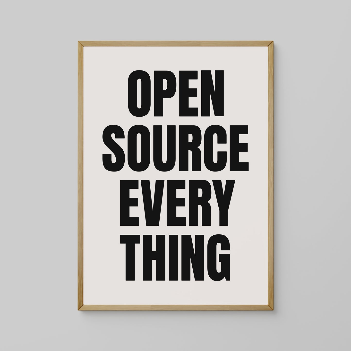 OPEN SOURCE EVERY THING POSTER MOCKUP