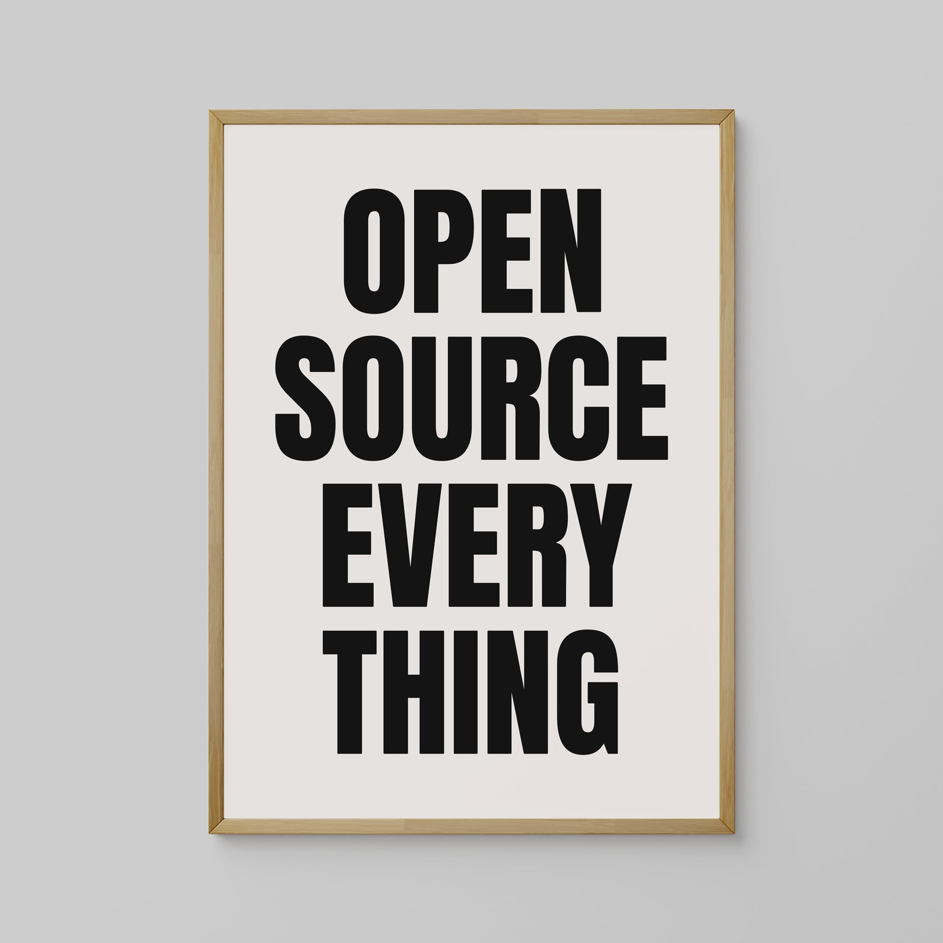 OPEN SOURCE EVERY THING POSTER MOCKUP