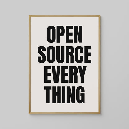 OPEN SOURCE EVERY THING POSTER MOCKUP