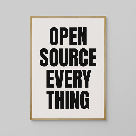 OPEN SOURCE EVERY THING POSTER MOCKUP