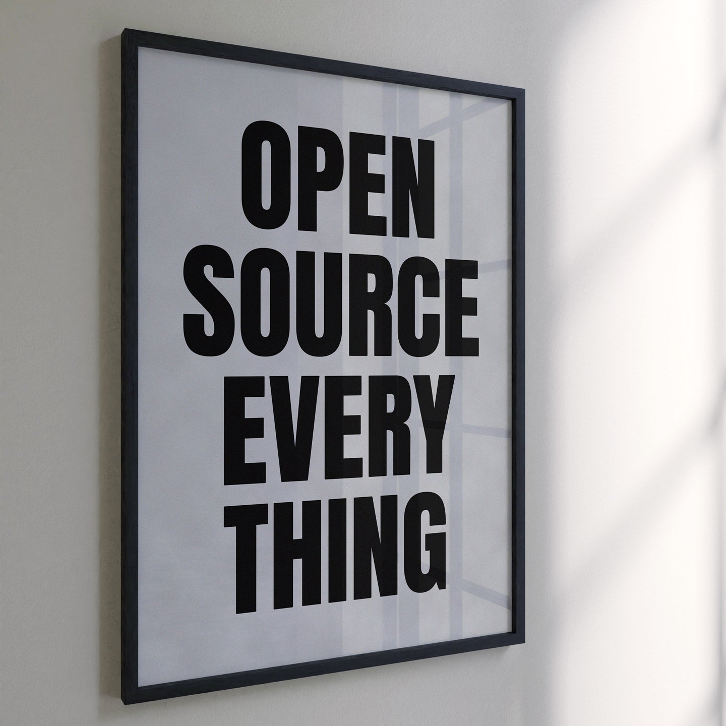 OPEN SOURCE EVERY THING (BLACK), SIEBDRUCK, HANDMADE
