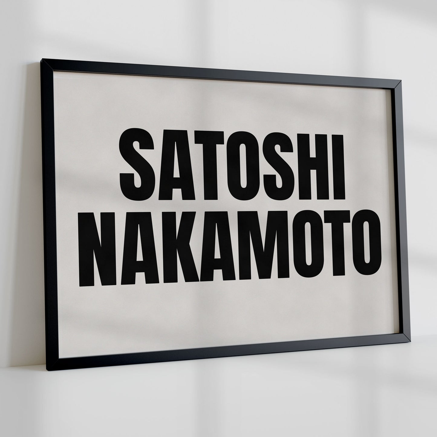 SATOSHI NAKAMOTO (BLACK), SIEBDRUCK, HANDMADE