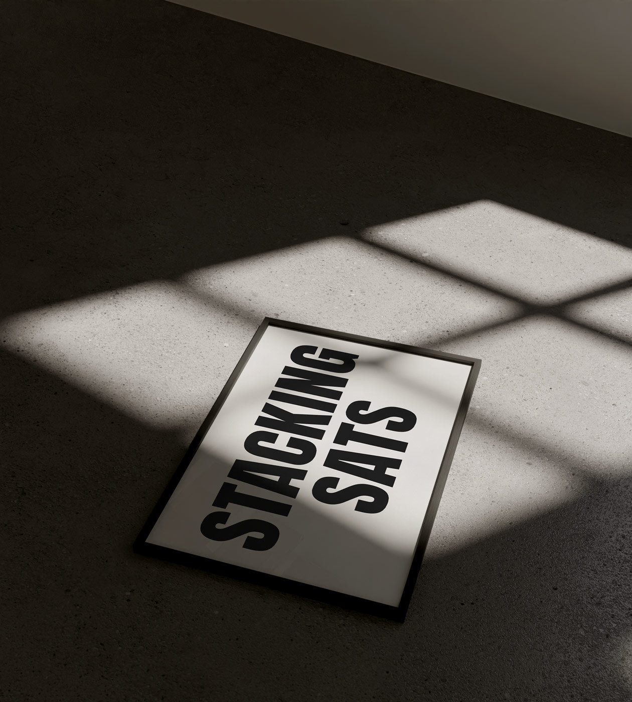 STACKING SATS (BLACK), SIEBDRUCK, HANDMADE